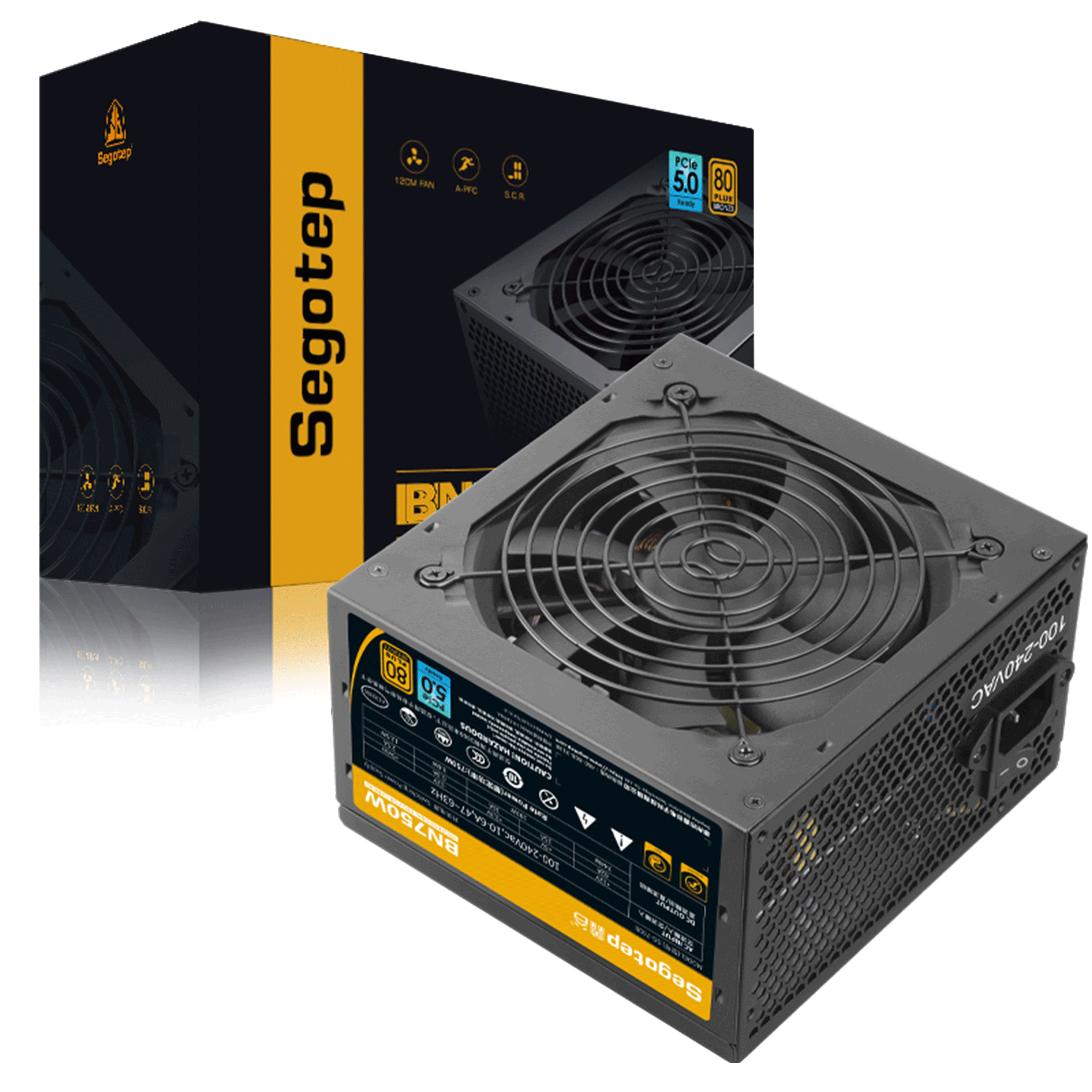 PSU NGUỒN SEGOTEP 750W BN750W 80 PLUS BRONZE PCIE 5 NEW BH 36T