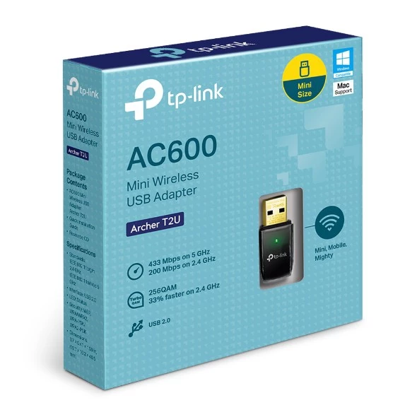USB THU WIFI BLUETOOTH TP-LINK ARCHER T2U AC600 - BLUETOOTH 4.2 NEW 24 THÁNG